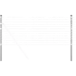 Afrasteringspaal 2 pcs 50 cm Poedergecoat staal>vidaXL Best