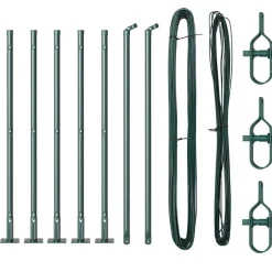 Afrasteringspaal 7 pcs Staal>vidaXL