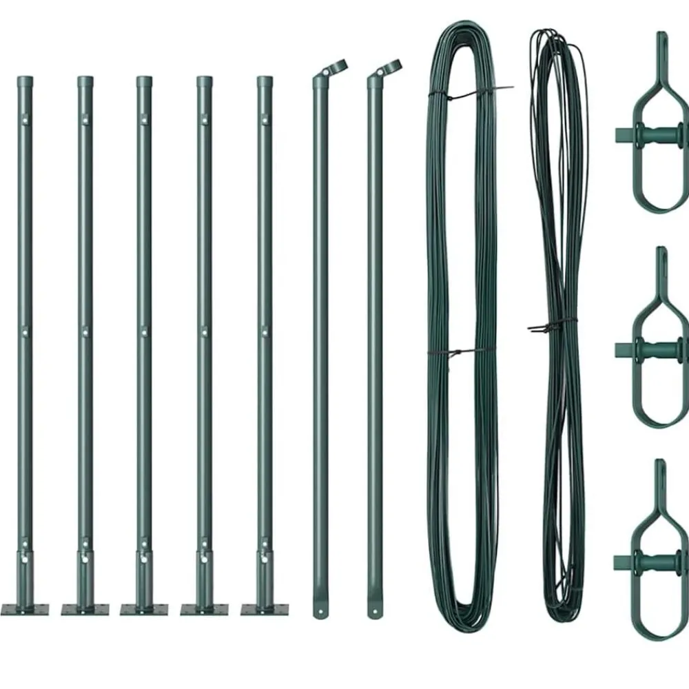 Afrasteringspaal 7 pcs Staal>vidaXL