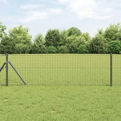 Tuinafscheidingen*vidaXL Afrasteringspaal 13 pcs Staal Grijs