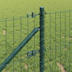 Tuinafscheidingen*vidaXL Afrasteringspaal 13 pcs Staal Groen