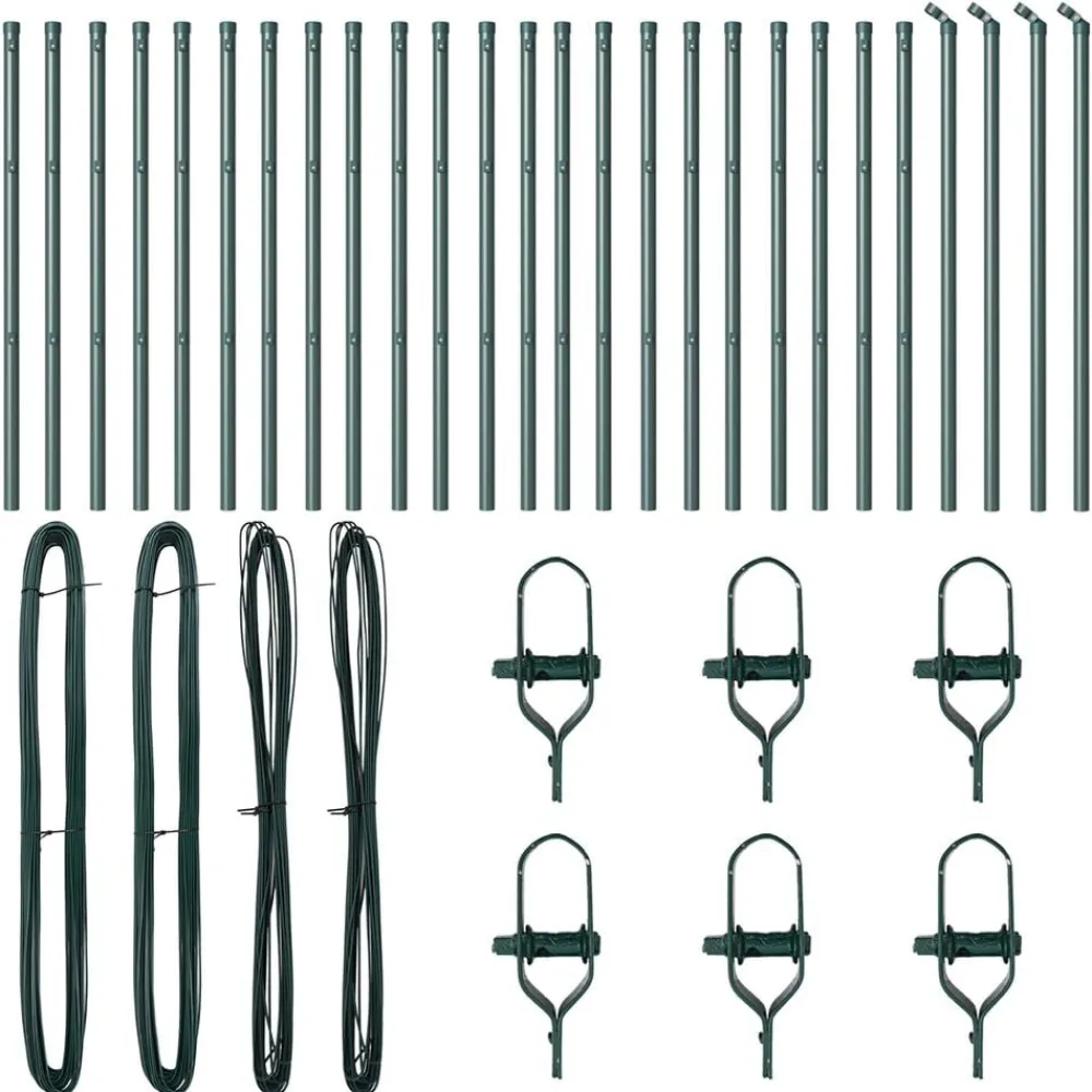 Tuinafscheidingen*vidaXL Afrasteringspaal 26 pcs 3,2 x 3,2 x 80 cm Groen