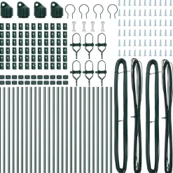 Tuinafscheidingen*vidaXL Afrasteringspaal 26 pcs 3,2 x 3,2 x 80 cm Groen