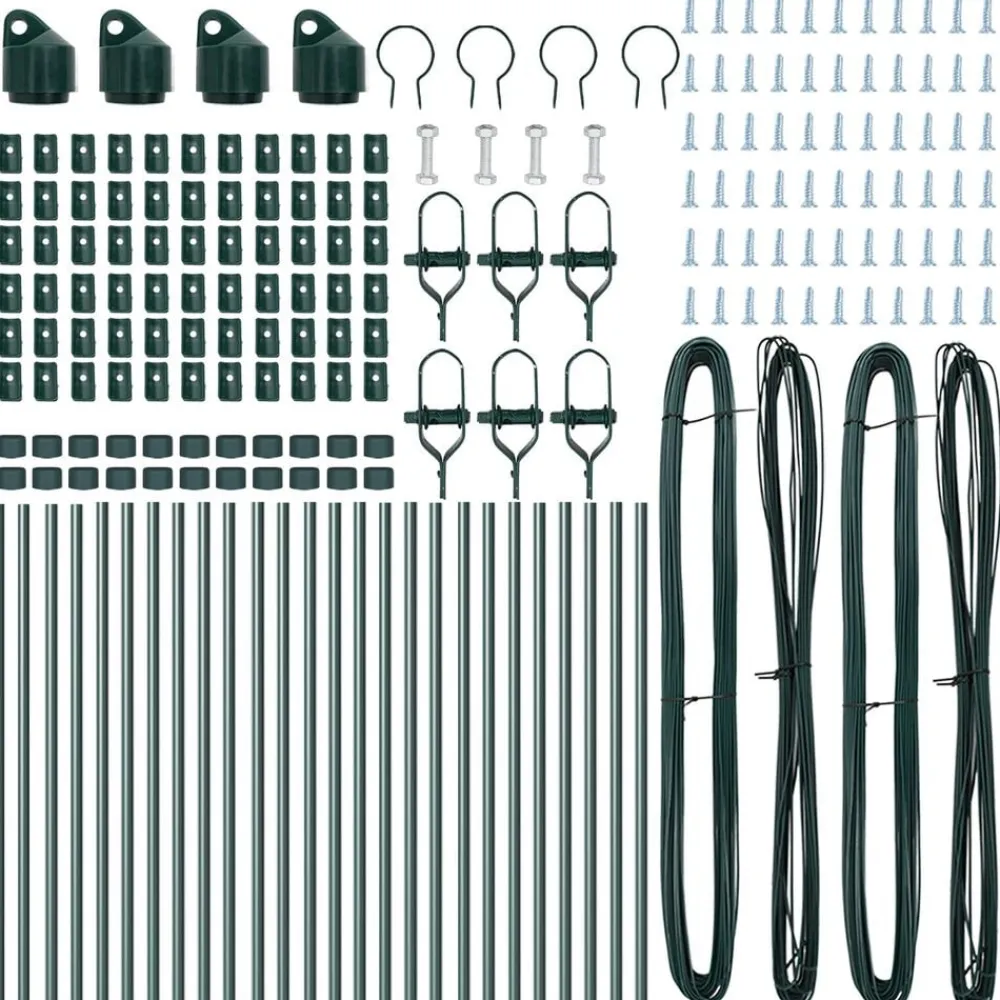 Tuinafscheidingen*vidaXL Afrasteringspaal 26 pcs 3,2 x 3,2 x 80 cm Groen