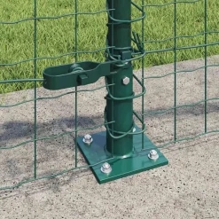 Tuinafscheidingen*vidaXL Afrasteringspaal 13 pcs Staal Groen