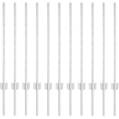 Tuinafscheidingen*vidaXL Afrasteringspaal 11 pcs Zilver 80 cm Staal Ge galvaniseerd staal/zwart