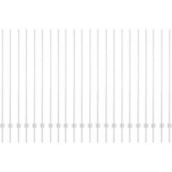 Tuinafscheidingen*vidaXL Afrasteringspaal 22 pcs Zilver 200 cm Staal Ge galvaniseerd staal/zwart