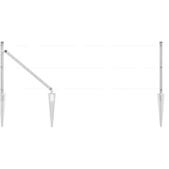 Tuinafscheidingen*vidaXL Afrasteringspaal 7 pcs Zilver Staal Gegalvaniseerd staal