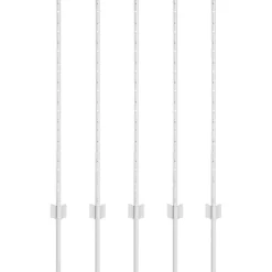 Afrasteringspaal 5 pcs Zilver 100 cm Staal>vidaXL Hot