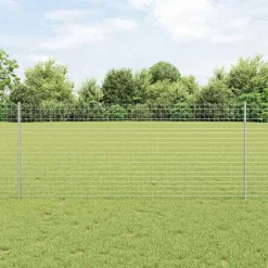 Afrasteringspaal 5 pcs Zilver 100 cm Staal>vidaXL Hot