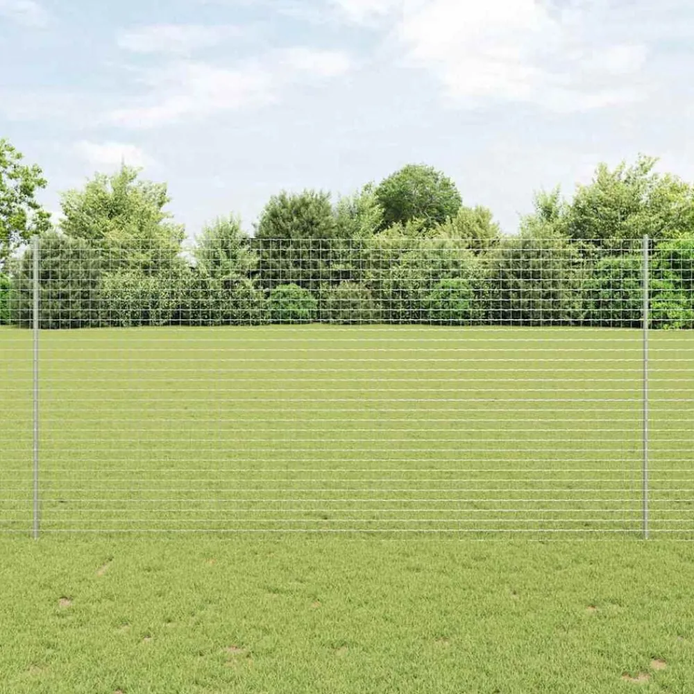 Afrasteringspaal 44 pcs Zilver 200 cm Staal>vidaXL Outlet