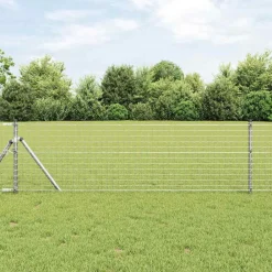 Tuinafscheidingen*vidaXL Afrasteringspaal 13 pcs Zilver Staal Gegalvaniseerd staal