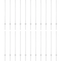 Afrasteringspaal 22 pcs Zilver 160 cm Staal>vidaXL Outlet