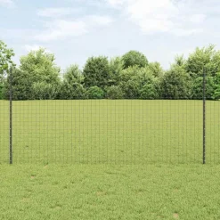 Tuinafscheidingen*vidaXL Afrasteringspaal 22 pcs Grijs 160 cm Staal Staal/grijs