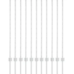 Tuinafscheidingen*vidaXL Afrasteringspaal 11 pcs Zilver 120 cm Staal Ge galvaniseerd staal/zwart
