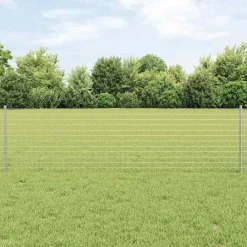 Tuinafscheidingen*vidaXL Afrasteringspaal 11 pcs Zilver 60 cm Staal Ge galvaniseerd staal/zwart