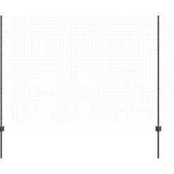 Tuinafscheidingen*vidaXL Afrasteringspaal 44 pcs Grijs 200 cm Staal Staal/grijs