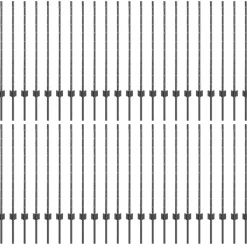 Afrasteringspaal 44 pcs Grijs 140 cm Staal>vidaXL