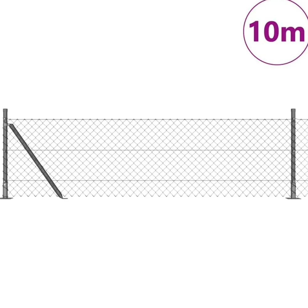 Afrasteringspaal 10 x 0,4 m (40 x 40 mm gaas)>vidaXL