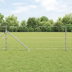 Tuinafscheidingen*vidaXL Afrasteringspaal Gegalvaniseerd 25 x 0,8 m Staal