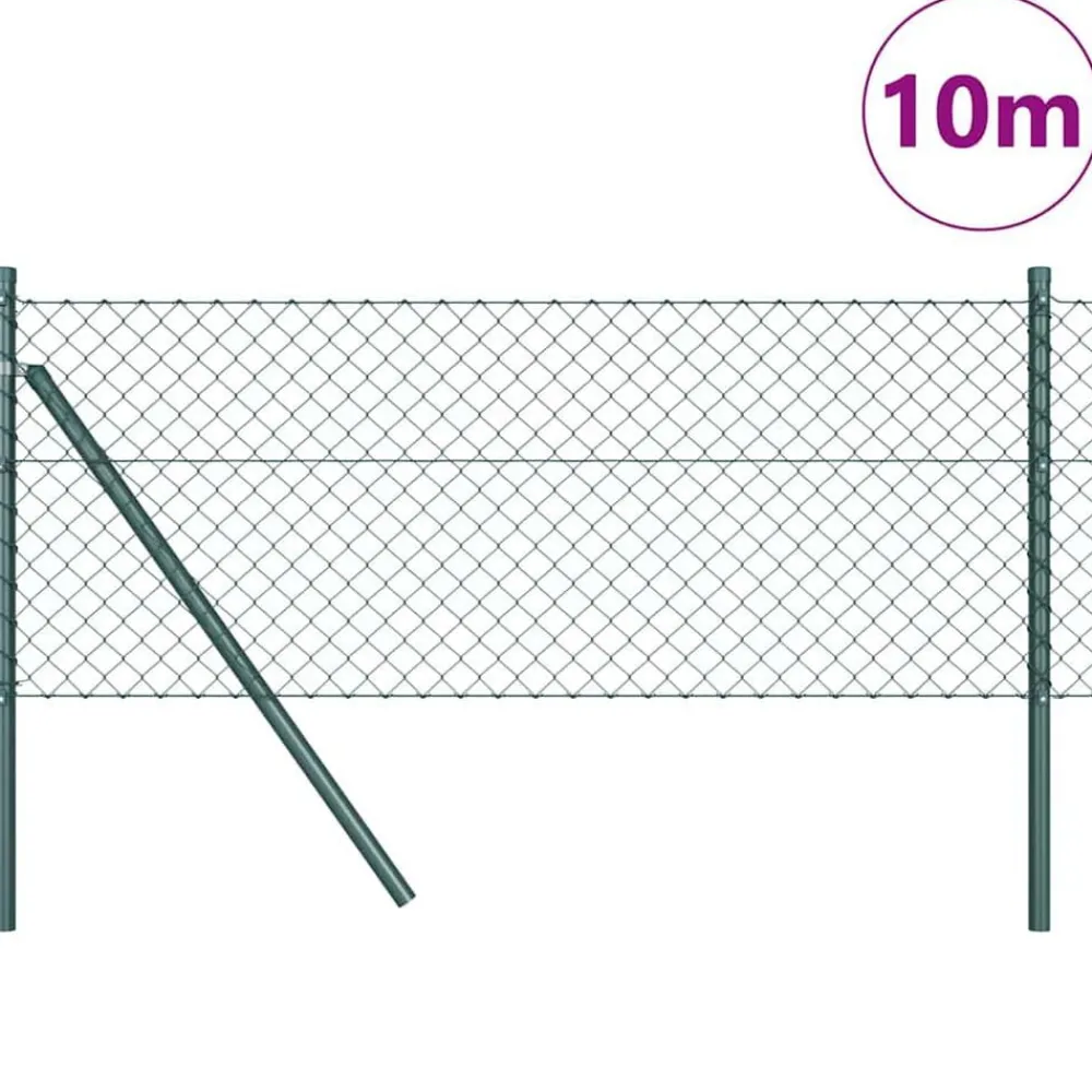 Tuinafscheidingen*vidaXL Afrasteringspaal 10 x 0,4 m (40 x 40 mm gaas) Groen