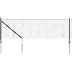 Tuinafscheidingen*vidaXL Afrasteringspaal 10 x 0,4 m (40 x 40 mm gaas) Grijs