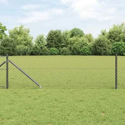 Tuinafscheidingen*vidaXL Afrasteringspaal 10 x 0,4 m (40 x 40 mm gaas) Grijs
