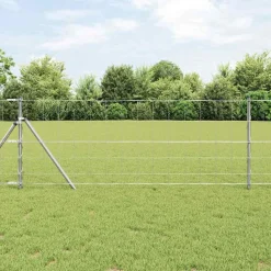 Tuinafscheidingen*vidaXL Afrasteringspaal Gegalvaniseerd 25 x 0,8 m Staal
