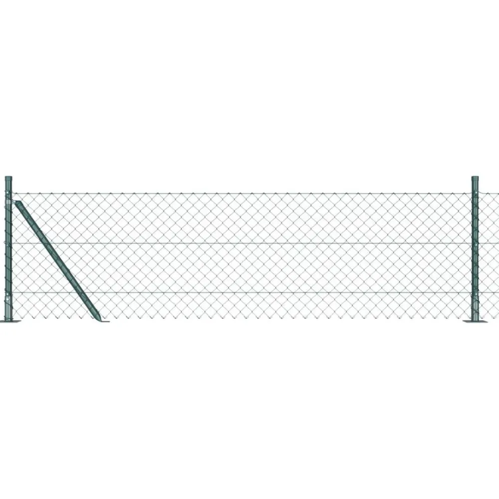 Tuinafscheidingen*vidaXL Afrasteringspaal 10 x 0,4 m (40 x 40 mm gaas) Groen