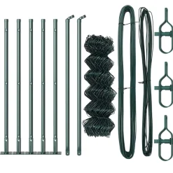 Tuinafscheidingen*vidaXL Afrasteringspaal 10 x 0,4 m (40 x 40 mm gaas) Groen
