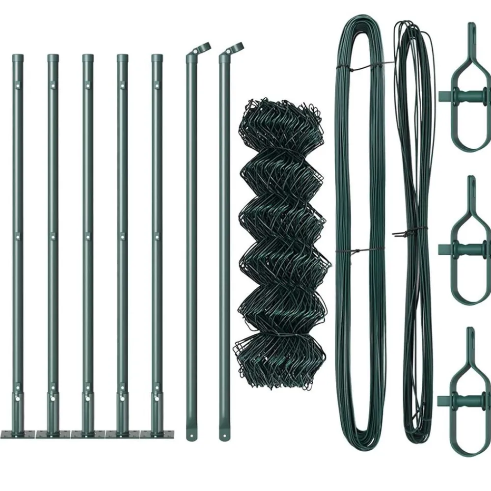 Tuinafscheidingen*vidaXL Afrasteringspaal 10 x 0,4 m (40 x 40 mm gaas) Groen