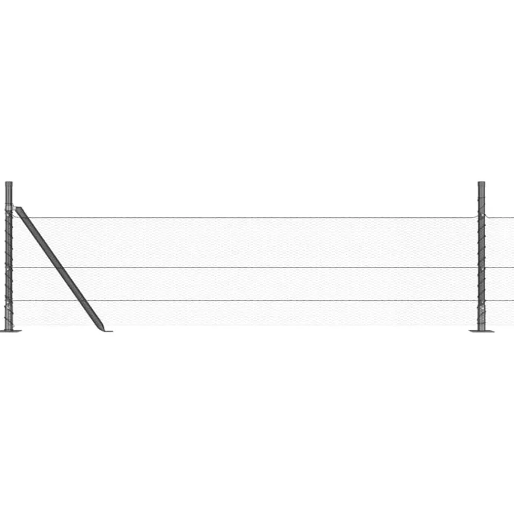Afrasteringspaal 100 x 0,5 m (13 mm gaas) Staal en PVC>vidaXL Best