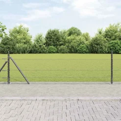 Afrasteringspaal 100 x 0,5 m (13 mm gaas) Staal en PVC>vidaXL Best