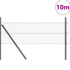 Afrasteringspaal 10 x 0,4 m (13 mm gaas) Staal en PVC><noscript><img width=