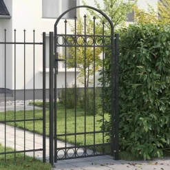 Tuinafscheidingen*vidaXL Afrasteringspaal met slot Assen Grijs 200 x 88 x 14 cm Staal