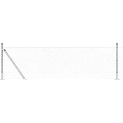 Afrasteringspaal Zilver 10 x 0,4 m (40 x 40 mm gaas) Staal>vidaXL Hot