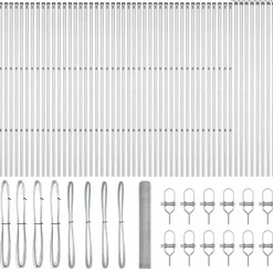 Tuinafscheidingen*vidaXL Afrasteringspaal Zilver 100 x 1,2 m (25 mm gaas) Staal Geëgalvaniseerd staal