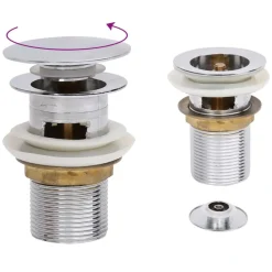 Afvoer pop-up met overloop 6,4x6,4x9,1 cm kleurig>vidaXL