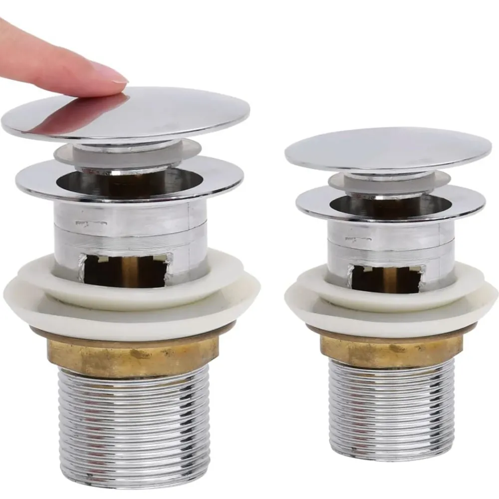 Afvoer pop-up met overloop 6,4x6,4x9,1 cm kleurig>vidaXL
