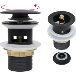 Afvoer pop-up met overloop 6,4x6,4x9,1 cm>vidaXL