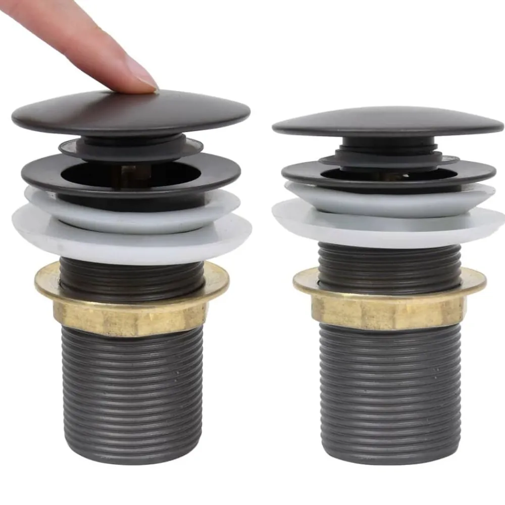 Sanitair & Loodgietersbenodigdheden*vidaXL Afvoer pop-up zonder overloop 6,4x6,4x9,1 cm Grijs