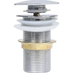 Sanitair & Loodgietersbenodigdheden*vidaXL Afvoer pop-up zonder overloop 6,4x6,4x9,1 cm kleurig Chroom