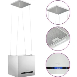 Afzuigkap hangend met aanraaksensor LCD 37 cm roestvrij staal>vidaXL Discount