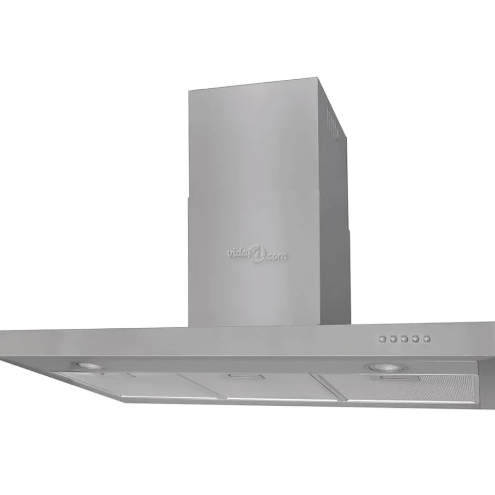 Keuken & Eetkamer*vidaXL Afzuigkap plat 900 mm roestvrij staal