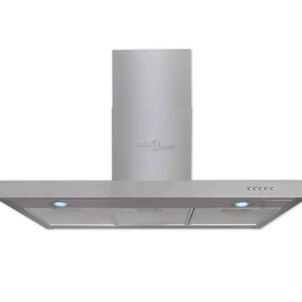 Keuken & Eetkamer*vidaXL Afzuigkap plat 900 mm roestvrij staal