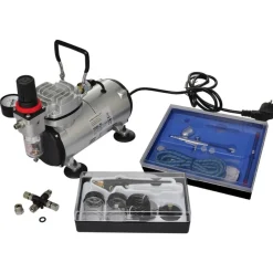 Airbrush-compressorset met 2 pistolen>vidaXL Best