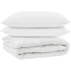 All-season dekbed met kussen 3 pcs Wit Microvezel>vidaXL Outlet