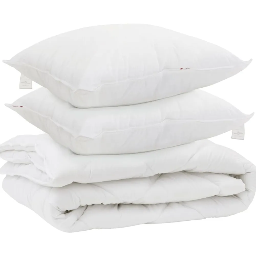 Linnengoed*vidaXL All-season dekbed met kussen 3 pcs Wit Microvezel
