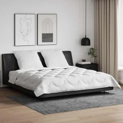 Linnengoed*vidaXL All-season dekbed met kussen 3 pcs Wit Microvezel