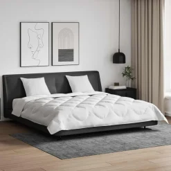 All-season dekbed met kussen 3 pcs Wit Microvezel>vidaXL